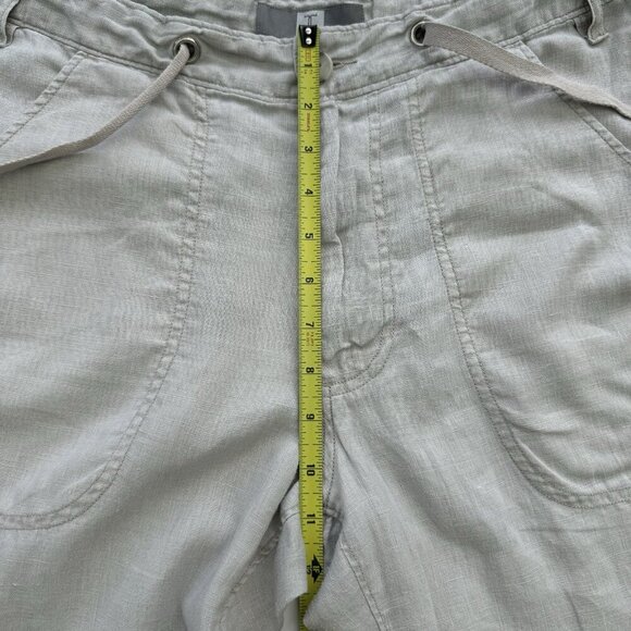 Tristan 100% Linen Capri Pants size medium drawstring waist - Picture 8 of 9